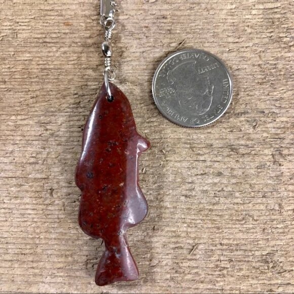 Red Jasper Fisherman’s Necklace Pendant - Picture 2 of 4